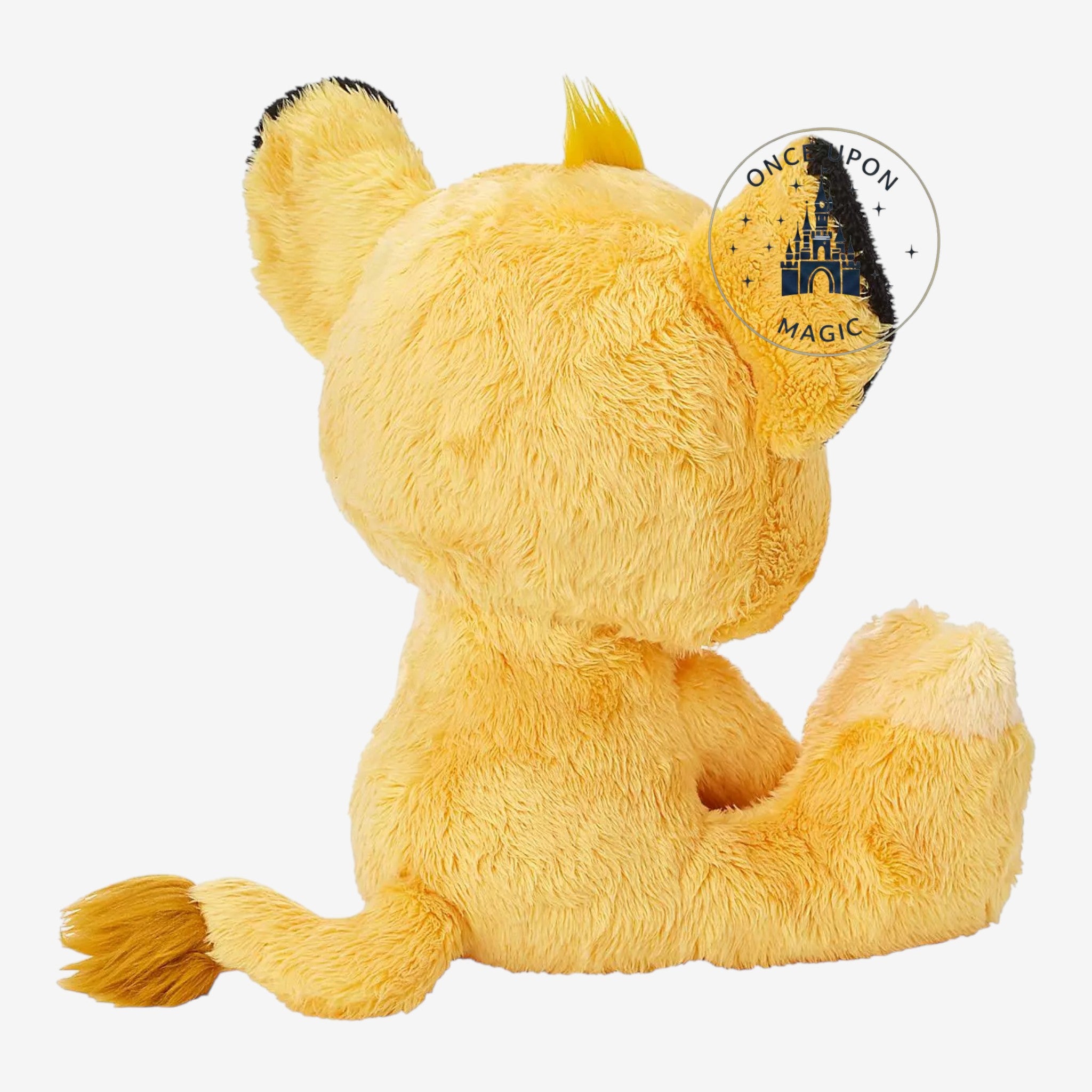 Once Upon Magic Simba Big Feet plush toy, yellow, soft, with large paws and embroidered details. Inspired by The Lion King.