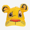 Once Upon Magic yellow Simba baseball cap for kids with plush lion ears and embroidered facial features.