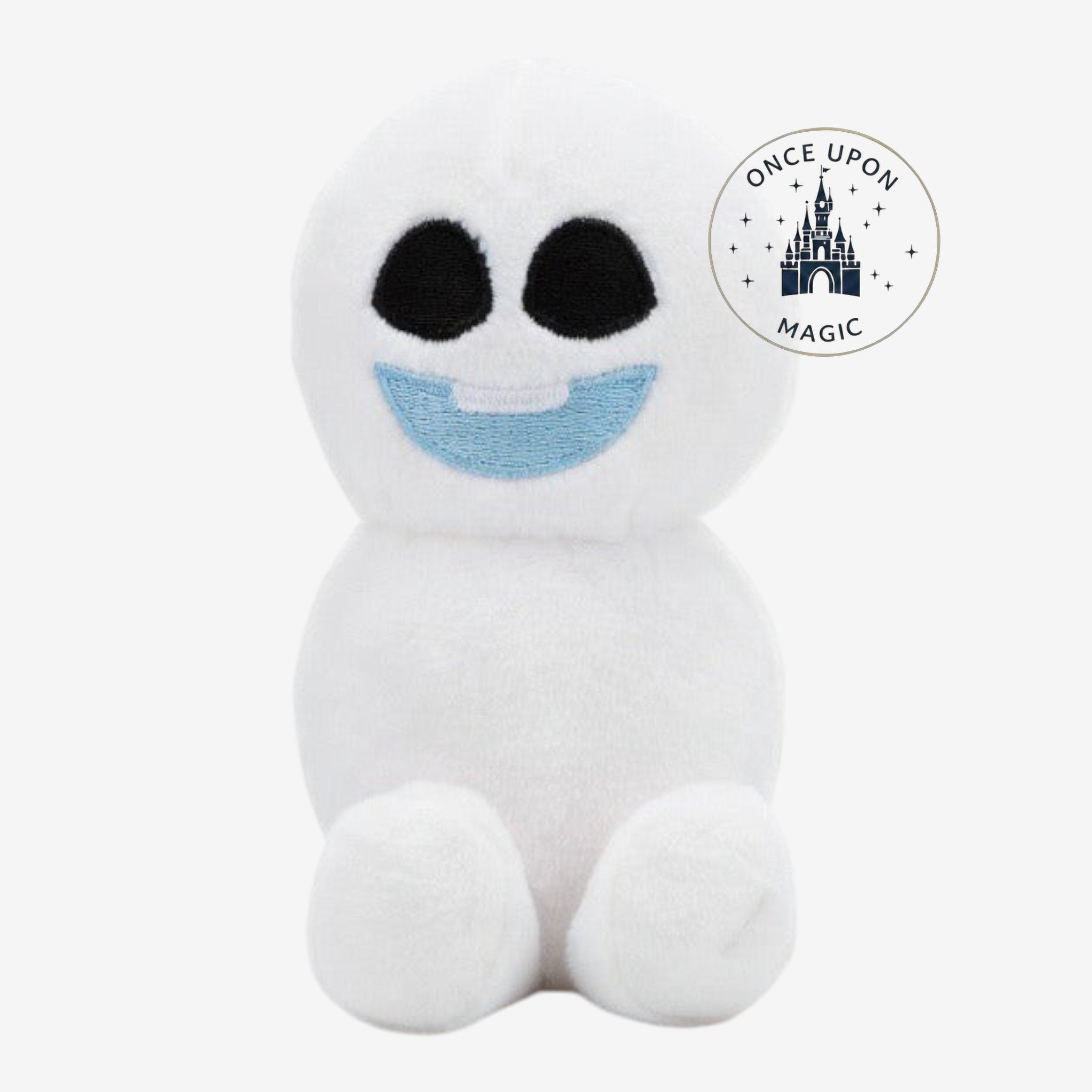 Once Upon Magic white Snowgie plush toy from Frozen with a cute smile and soft texture