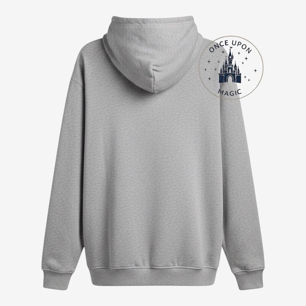 Once Upon Magic grey Spider-Man Web hoodie for kids. Features a classic hood and long sleeves.