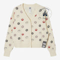 Once Upon Magic Star Wars ecru button-up cardigan with red Rebel Alliance and black Galactic Empire logo print