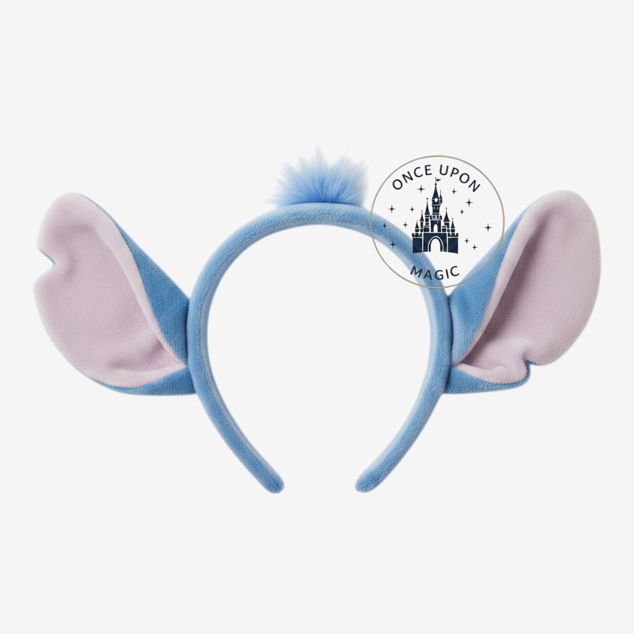 Once Upon Magic blue Stitch ears headband with soft plush fabric and iconic alien ears for Disney park fans