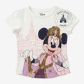 T-shirt Once Upon Magic pour enfant blanc avec Minnie Mouse en princesse et détails dorés du Disneyland Hôtel.