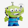 Once Upon Magic Toy Story Alien charm, green with glitter, blue uniform, for bracelets.