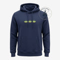 Once Upon Magic navy blue hoodie with embroidered Toy Story aliens on the chest. Comfortable, casual, and official Disneyland Paris merchandise.