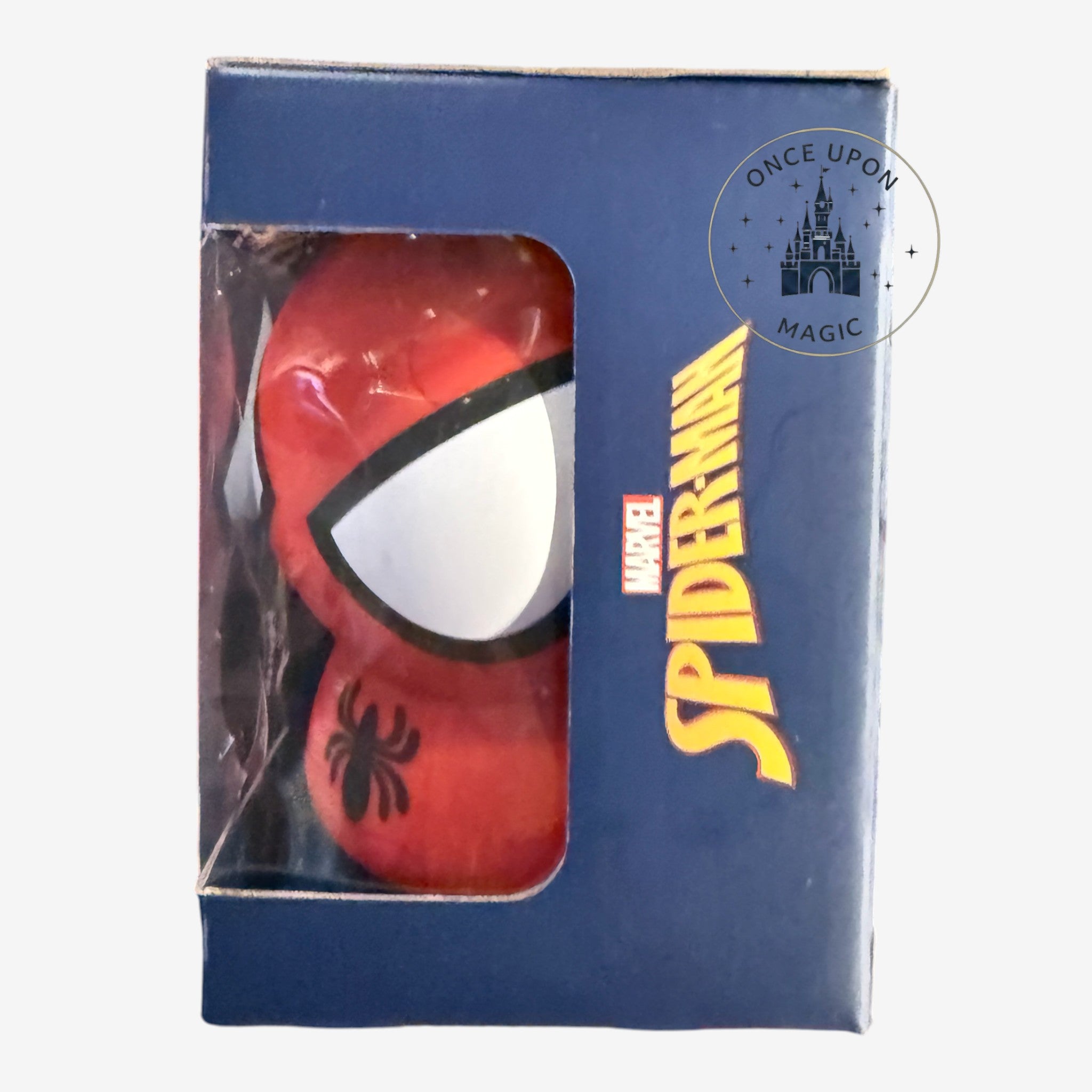 Once Upon Magic Veilleuse Spider-Man en silicone rouge et blanc, douce et sûre, avec 3 niveaux de luminosité et mode pulsation.