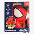 Once Upon Magic Veilleuse Spider-Man en silicone rouge et blanc, douce et sûre, avec 3 niveaux de luminosité et mode pulsation.