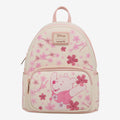 Once Upon Magic Loungefly Disney Winnie the Pooh mini backpack with cherry blossom print and pink trim.
