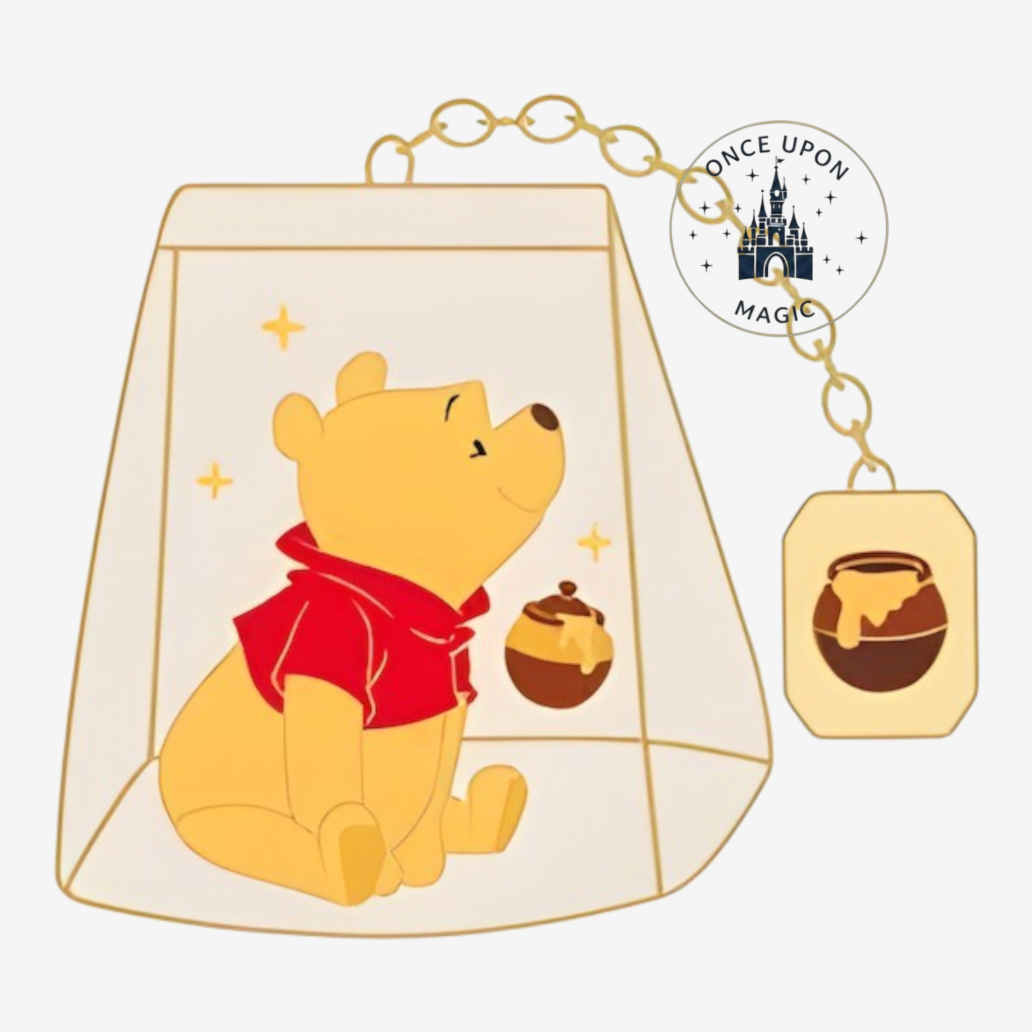 Pin Tea Bag Winnie avec breloque pot de miel