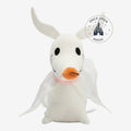 Once Upon Magic Zero shoulder plush from The Nightmare Before Christmas with white ghost design and orange nose