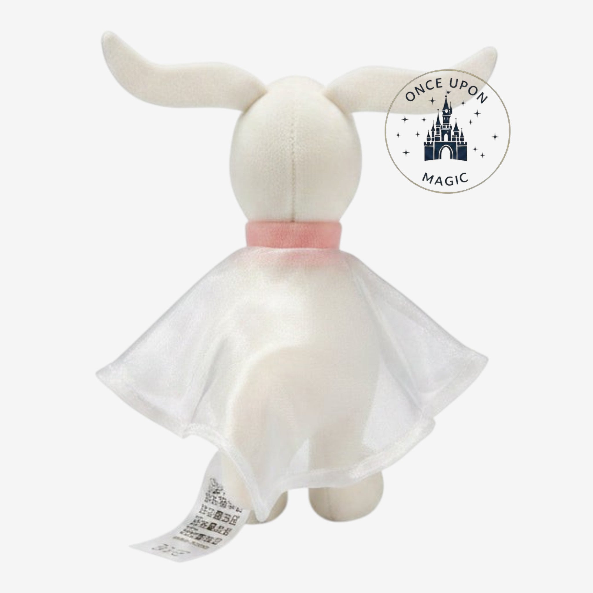Once Upon Magic Zero shoulder plush from The Nightmare Before Christmas with white ghost body and pink collar