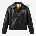 Once Upon Magic black faux leather jacket with Paris embroidery and Aristocats characters on the back.