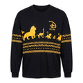 Once Upon Magic black Spirit jersey with Lion King characters and Disney Est. 1992 logo in yellow. Features tribal print on sleeves and chest.