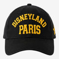 Casquette noire Once Upon Magic avec broderie jaune "Disneyland Paris" et étoile sur le côté.