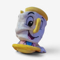 Once Upon Magic Chip plush toy from Beauty and the Beast, a white teacup with yellow trim and handle, magnetic shoulder accessory.