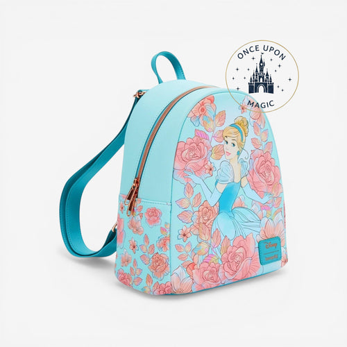 enlarge loungefly disney princess cinderella pink dress mini backpack Floral 75th Anniversary Size or Variant:Green Right Hand adjustable padded straps with TMC Stainless Steel Rod HIDE&SEEK