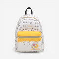 Once Upon Magic Disney Winnie the Pooh mini backpack with bees and honey print, yellow accents, and adjustable straps.