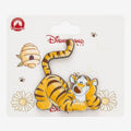 Once Upon Magic Disneyland Paris Tigger pin, featuring the energetic tiger in a playful pose with orange and black stripes, surrounded by daisies and a beehive.