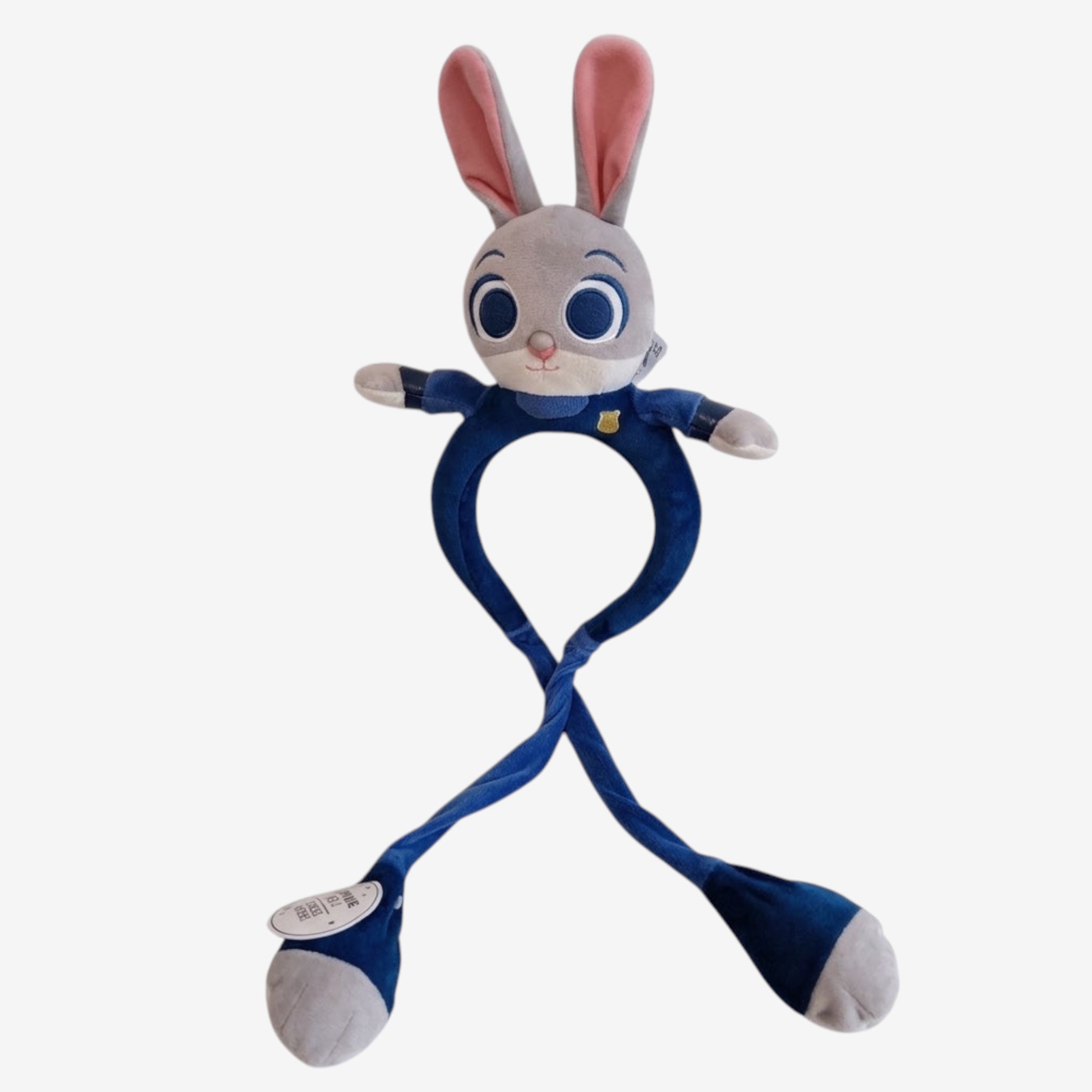 Once Upon Magic Judy Hopps Zootopie police officer plush headband with grey bunny ears and blue uniform detail.