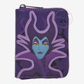 Once Upon Magic Loungefly Disney Sleeping Beauty Maleficent wallet. Purple polyurethane wallet with Maleficent applique and thorn print.
