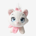 Once Upon Magic white plush Marie cat from The Aristocats with pink bow and scarf, blue embroidered eyes.