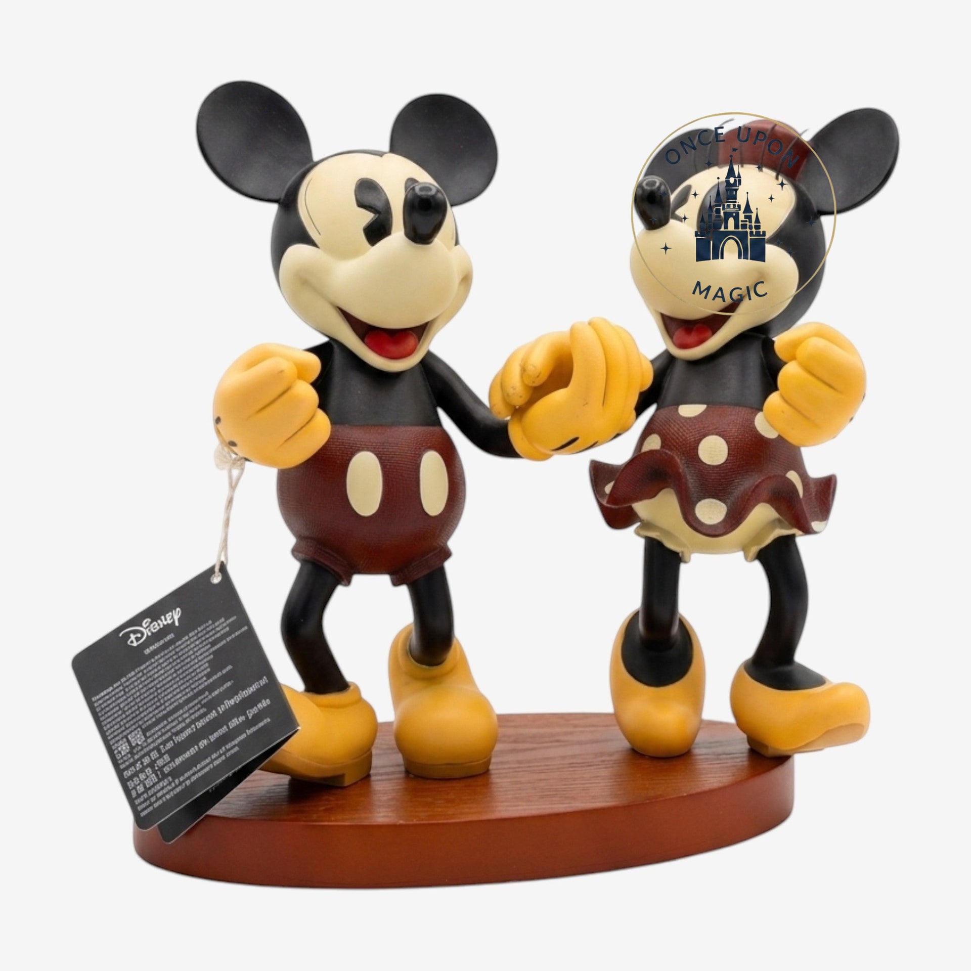 Mickey & Minnie Maus Duo Holzsockel Figur