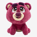 Once Upon Magic pink fuzzy bear plush toy with embroidered smile and large expressive eyes.