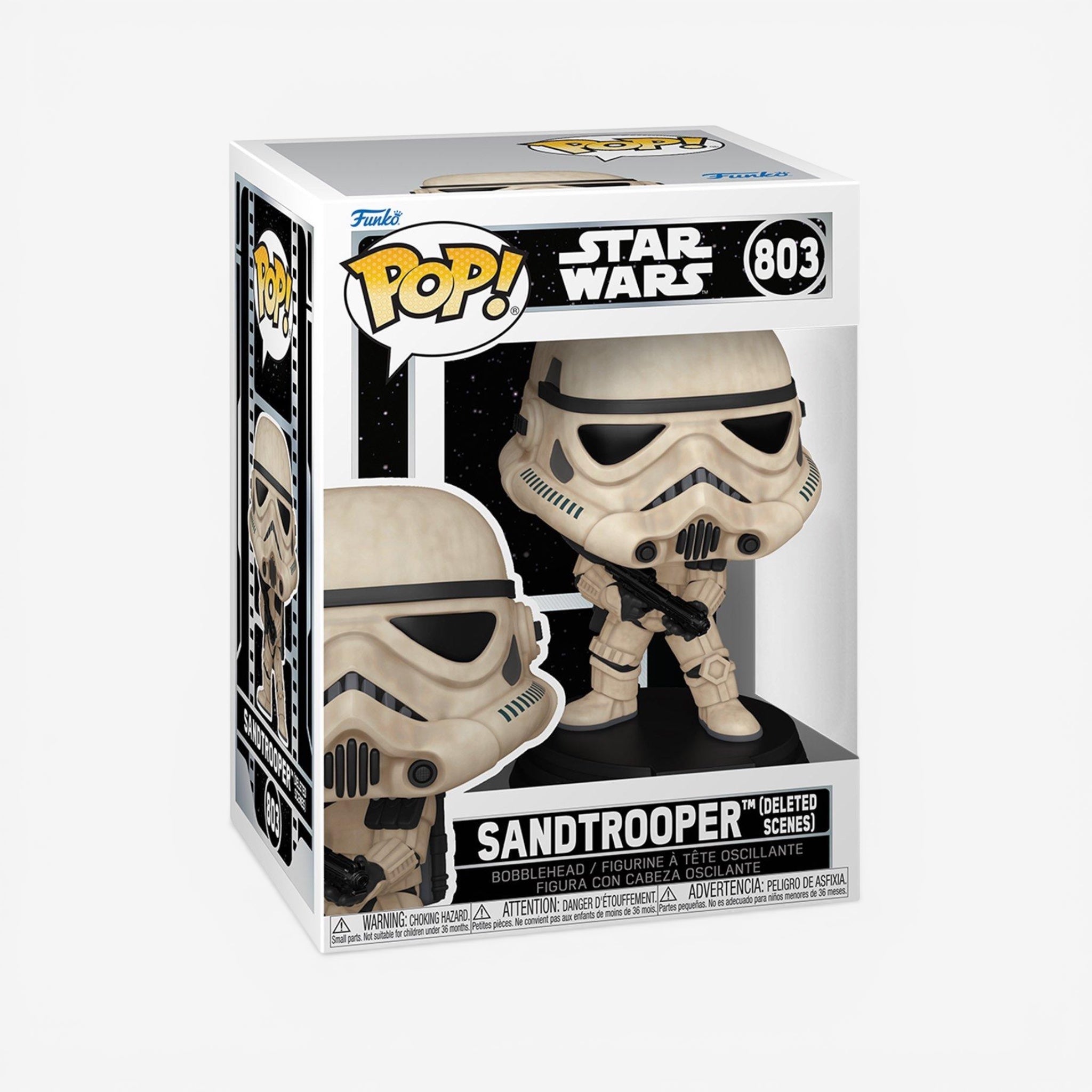 Once Upon Magic Star Wars Sandtrooper deleted scenes Funko Pop! vinyl bobblehead, approx. 4 inches tall, in box.