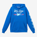 Sweat à capuche bleu vif Once Upon Magic avec motif Adventure World et logo Disneyland Paris, poche kangourou.