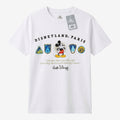 T-shirt blanc en coton Once Upon Magic avec Mickey Mouse et "Disneyland Paris" imprimés, citation de Walt Disney.