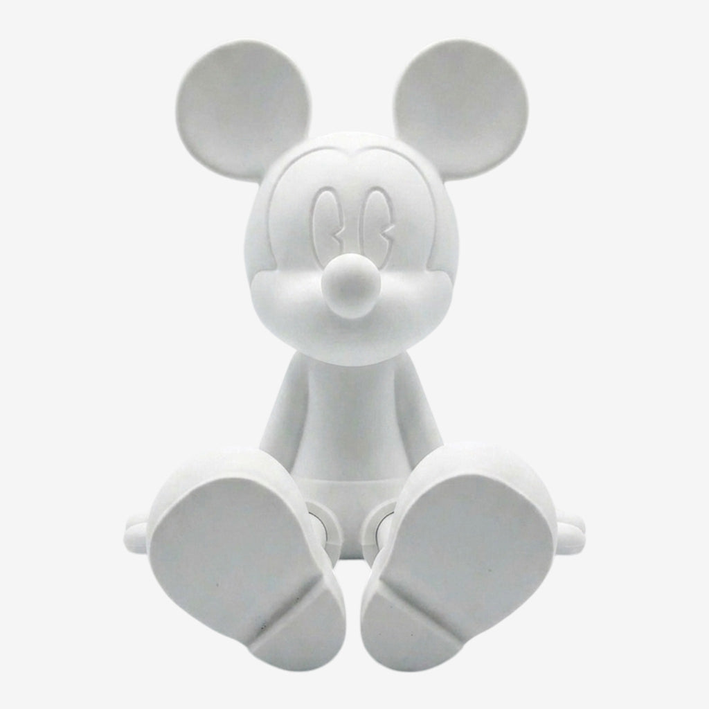 Once Upon Magic white sitting Mickey Mouse figurine by Leblon Delienne, a collectible Disney decor item.
