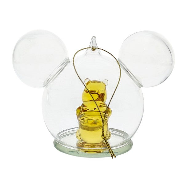 Ornement Mickey Icon Winnie l’Ourson en verre par Arribas – vue de face