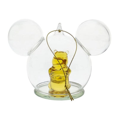 Ornement Mickey Icon Winnie l’Ourson en verre par Arribas – vue de face