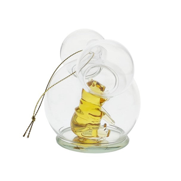 Ornement Mickey Icon Winnie l’Ourson en verre par Arribas – vue de profil