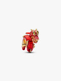 Charm Pandora Mushu rouge et doré – vue de face