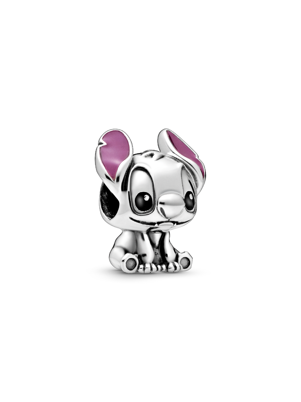 Charm Pandora Stitch en argent, oreilles violettes – vue 1