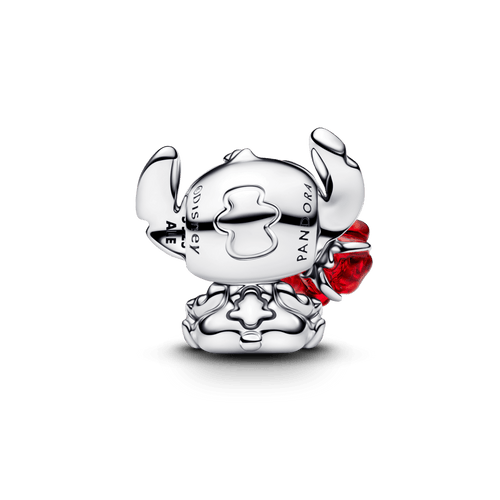 Charm Pandora Disney Stitch et Rose en verre de Murano – vue 2