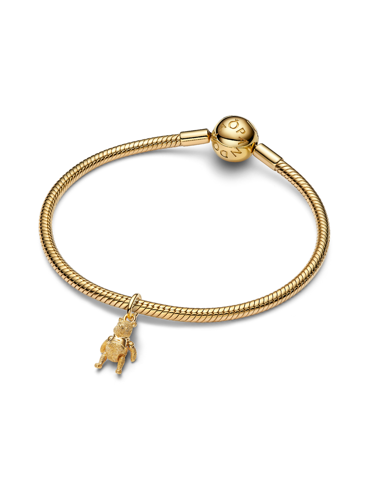 Charm pendant Pandora Winnie l’Ourson doré articulé – vue 4