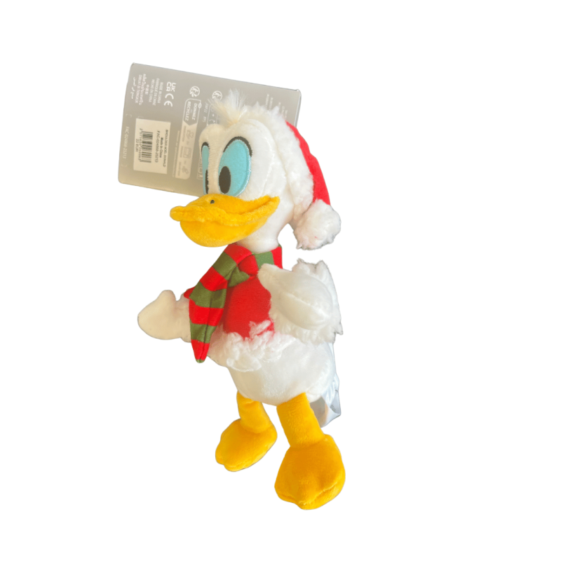 Peluche d’épaule Donald en tenue de Noël – vue de profil