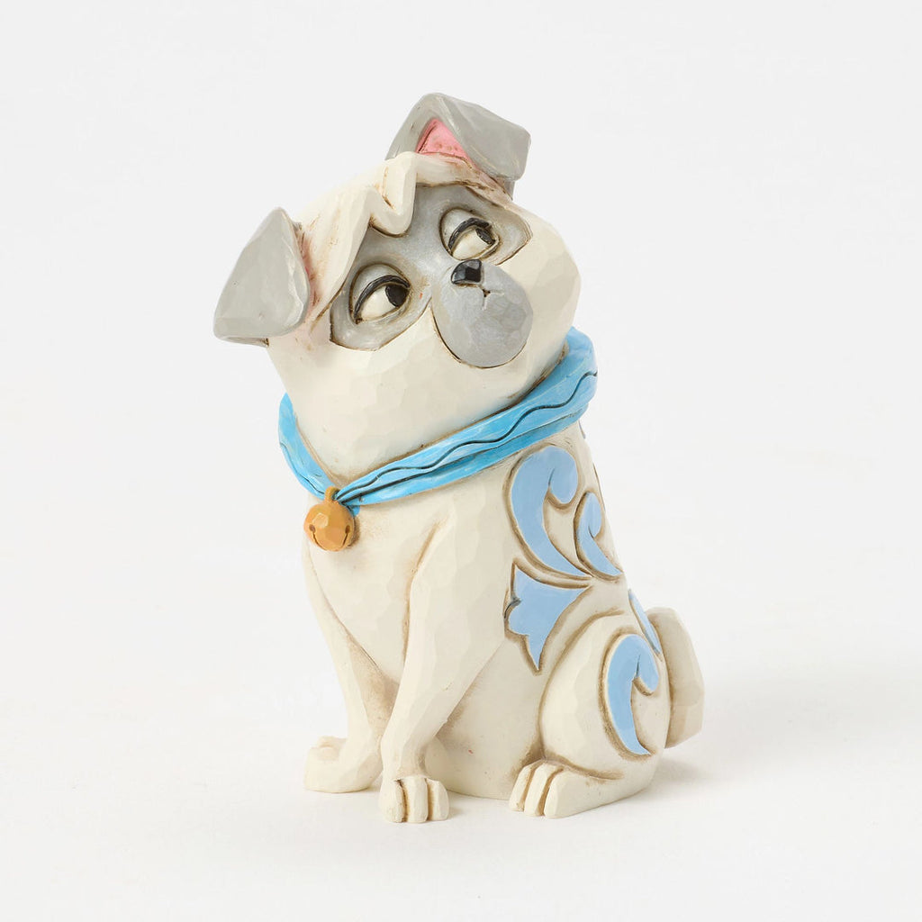 Percy Disney Traditions Jim Shore 6016907 — vue de trois quarts et motifs bleus