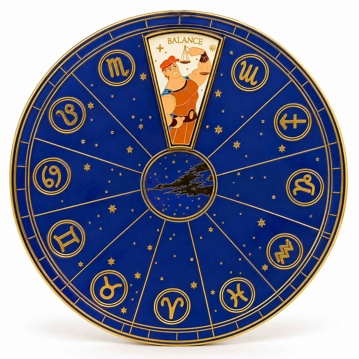 Pin Hercule Balance de la série Astro avec roue zodiacale bleue et dorée – Disneyland Paris