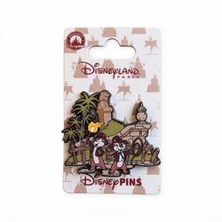 Pin Indiana Jones et le Temple du Péril avec Tic et Tac – vue de face sur fond blanc