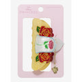 Pince à cheveux Belle roses et charm Zip Disney - vue de face