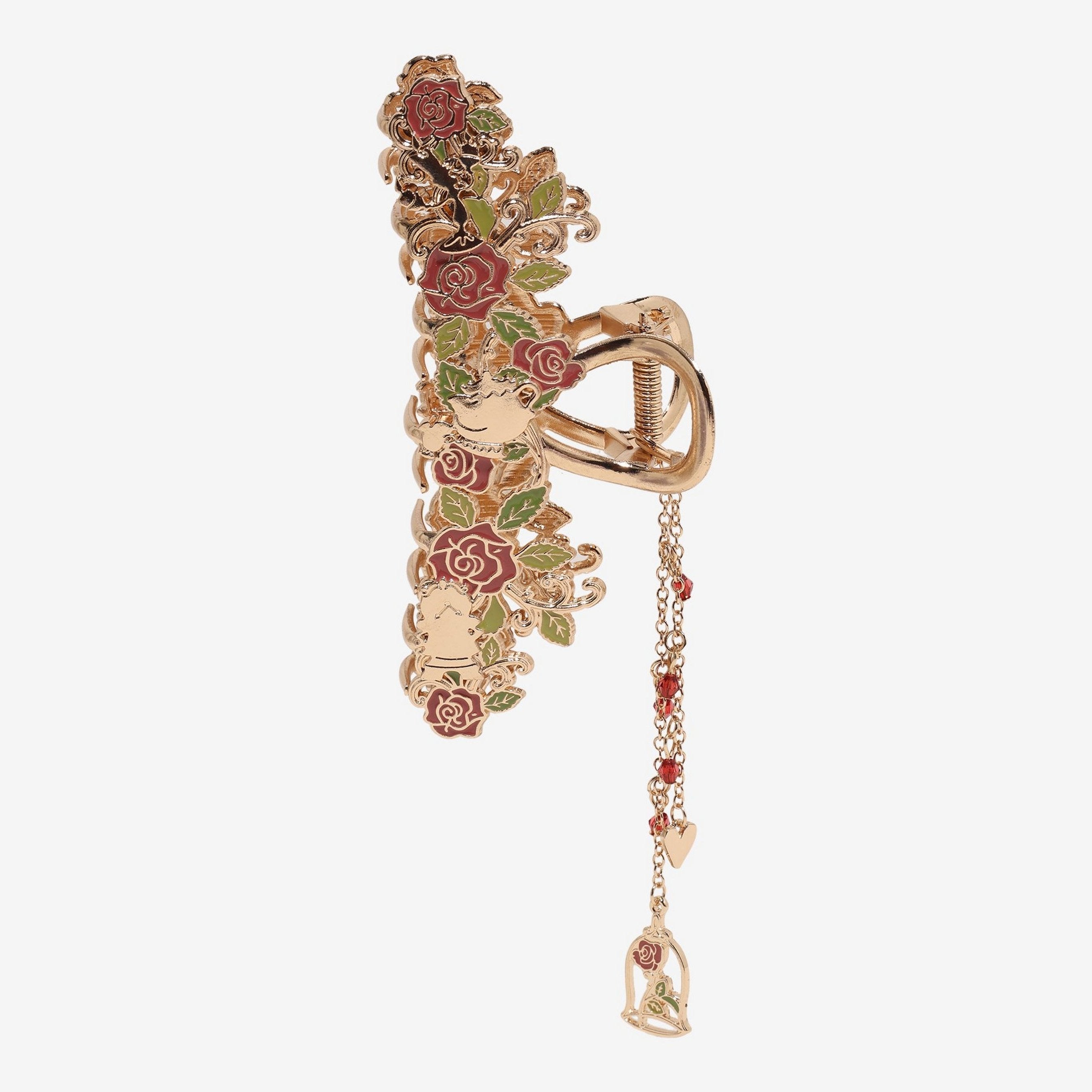 Pince à cheveux Disney La Belle et la Bête ornée de roses – vue détaillée