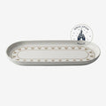 Plat ovale MK Haven Disneyland Paris avec frise de silhouettes Mickey