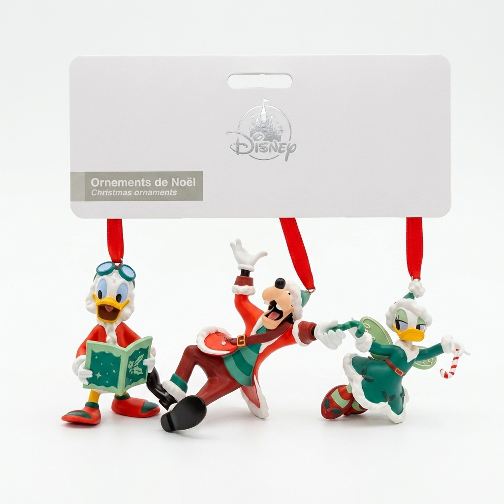 Set de trois ornements de Noël Mickey & Friends – modèle 1