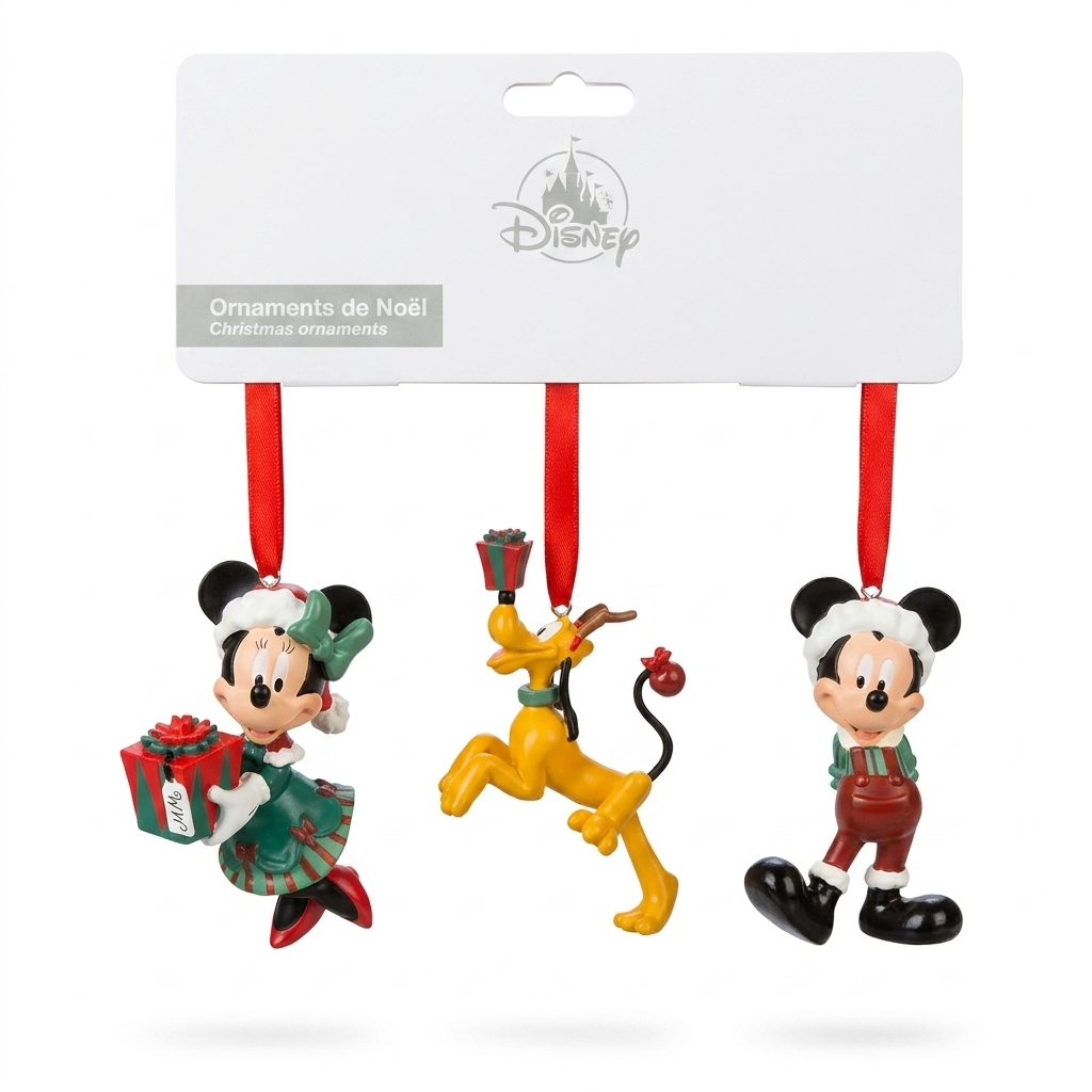 Set de 3 ornements de Noël Mickey & Friends – Disneyland Paris