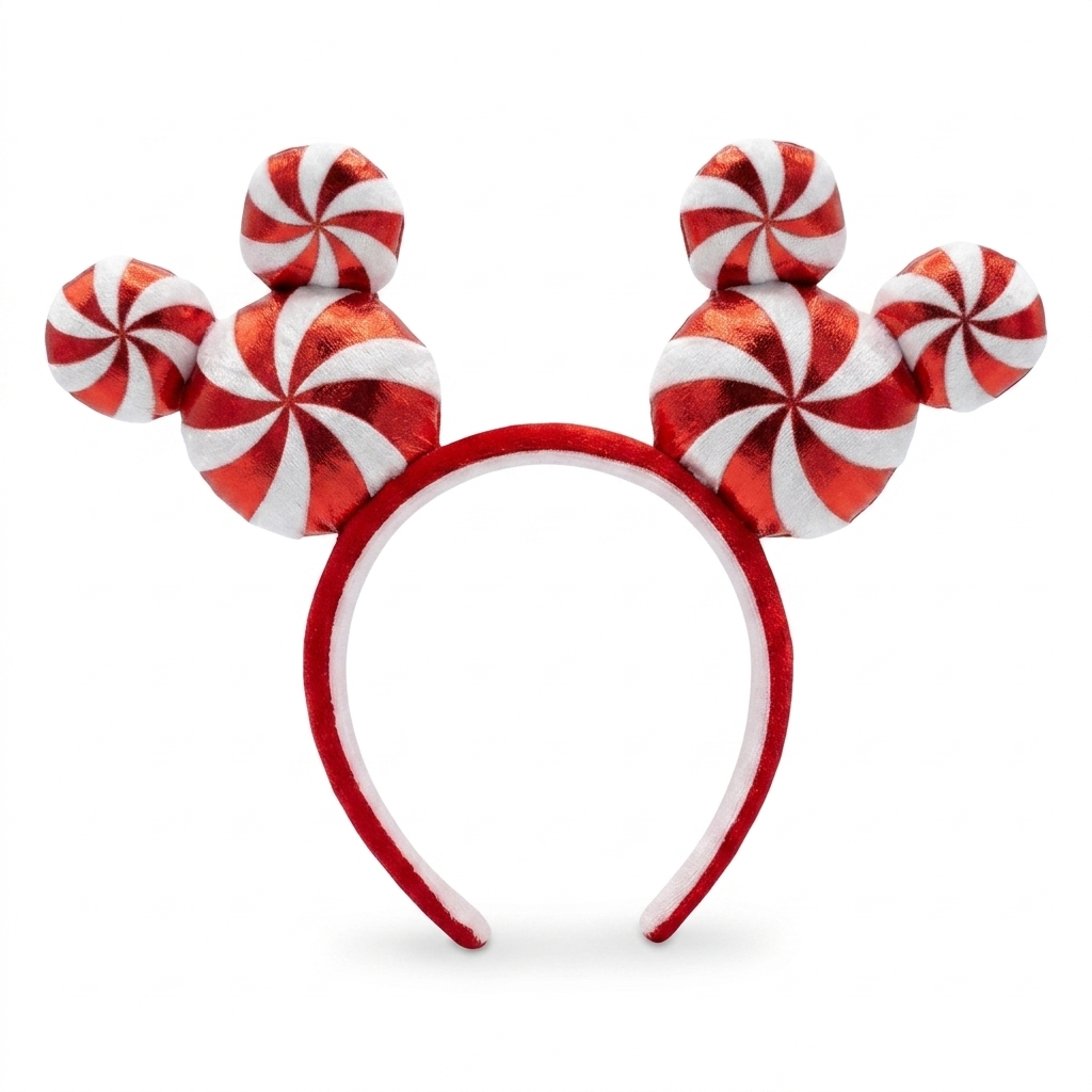 Serre-tête oreilles Minnie bonbons de Noël - Disneyland Paris