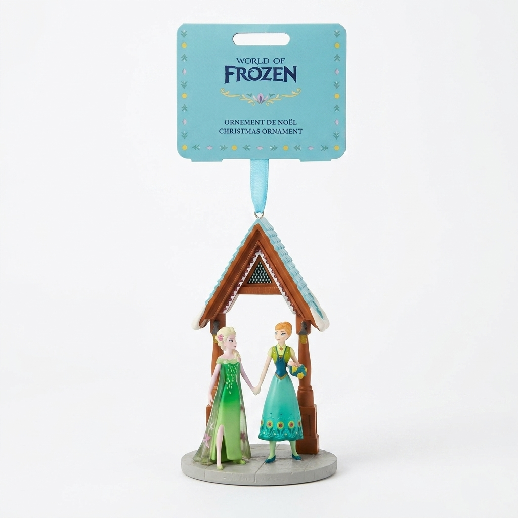 Ornement de Noël Anna et Elsa sous le porche World of Frozen – Disneyland Paris