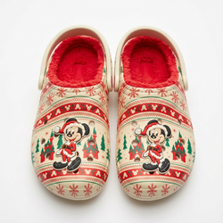 Zuecos Crocs: Mickey Mouse — traje navideño
